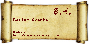 Batisz Aranka névjegykártya