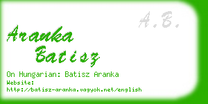aranka batisz business card